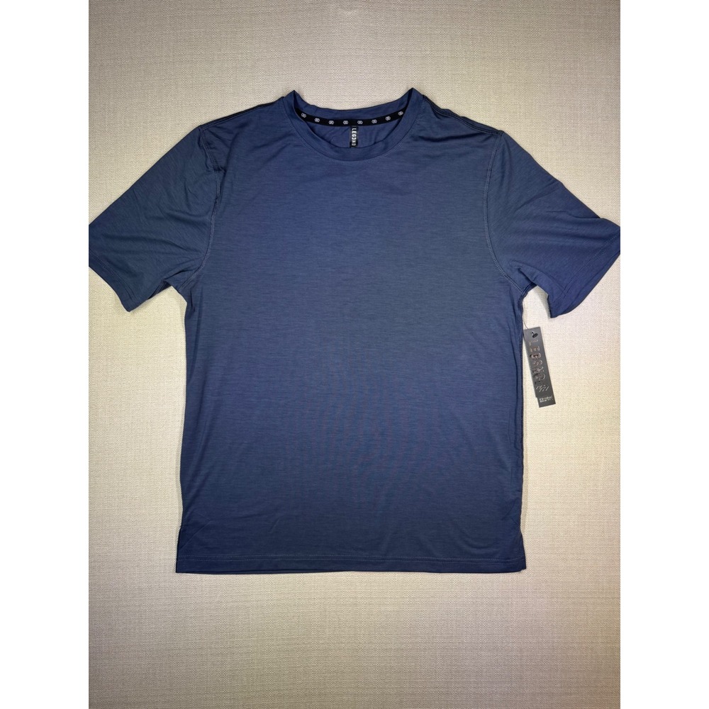 LEG3ND Inspire Mens Blue Heather Short Sleeve Active T-Shirt M New with Tags